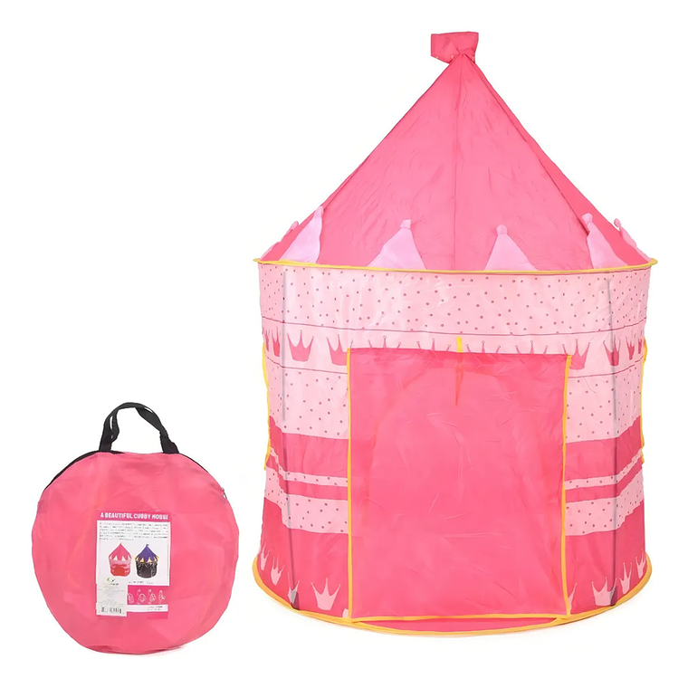Castillo Infantil Rosa Plegable Carpa Camping Infantil 4