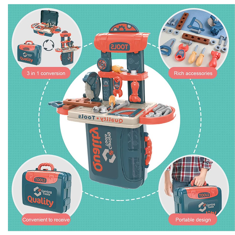 Set Herramientas 3 en 1 Juguetes Niño 4