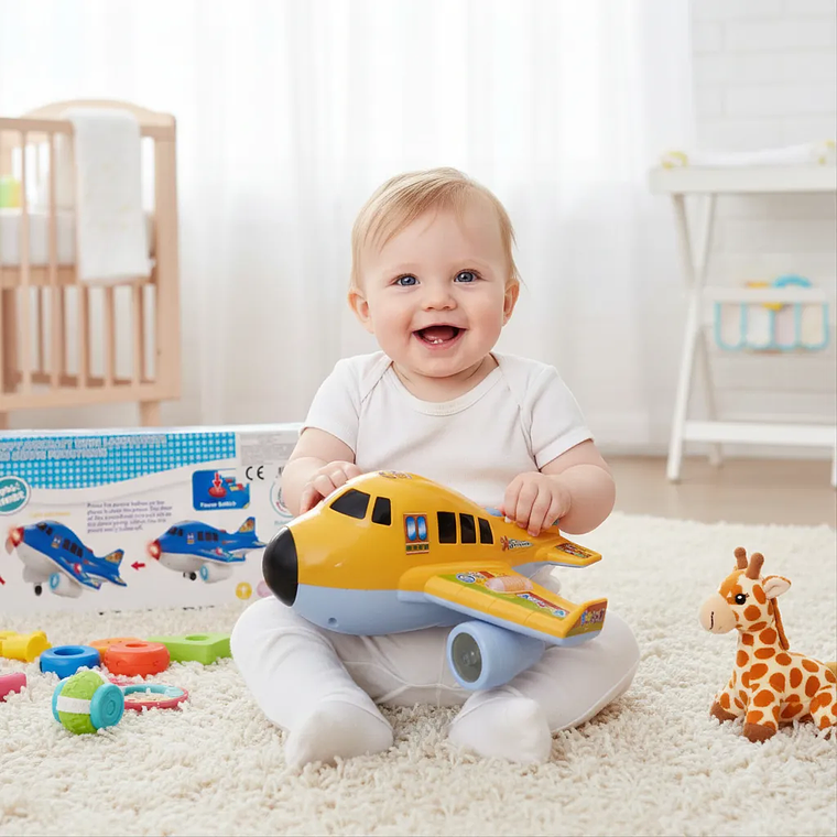 Avión Didáctico para Bebé con Luces y Sonido 1