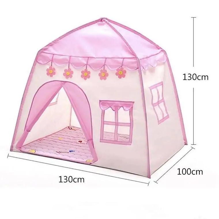 Carpa Castillo Infantil Rosada Tienda Princesa para Niñas y Niños 4