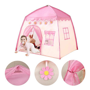 Carpa Castillo Infantil Rosada Tienda Princesa para Niñas y Niños