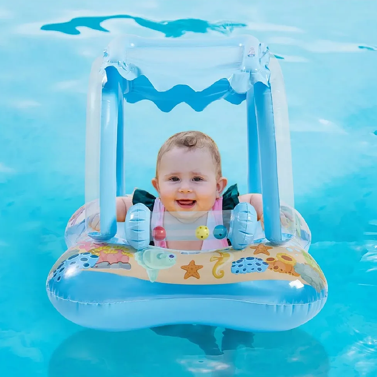 Flotador para Bebé con Techo y Sonajero 1