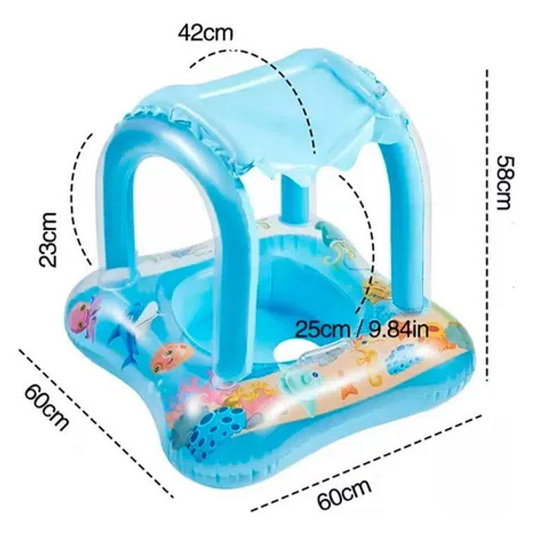 Flotador para Bebé con Techo y Sonajero 4
