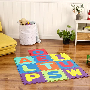 Tapete Didáctico En Foamy Letras Bebe