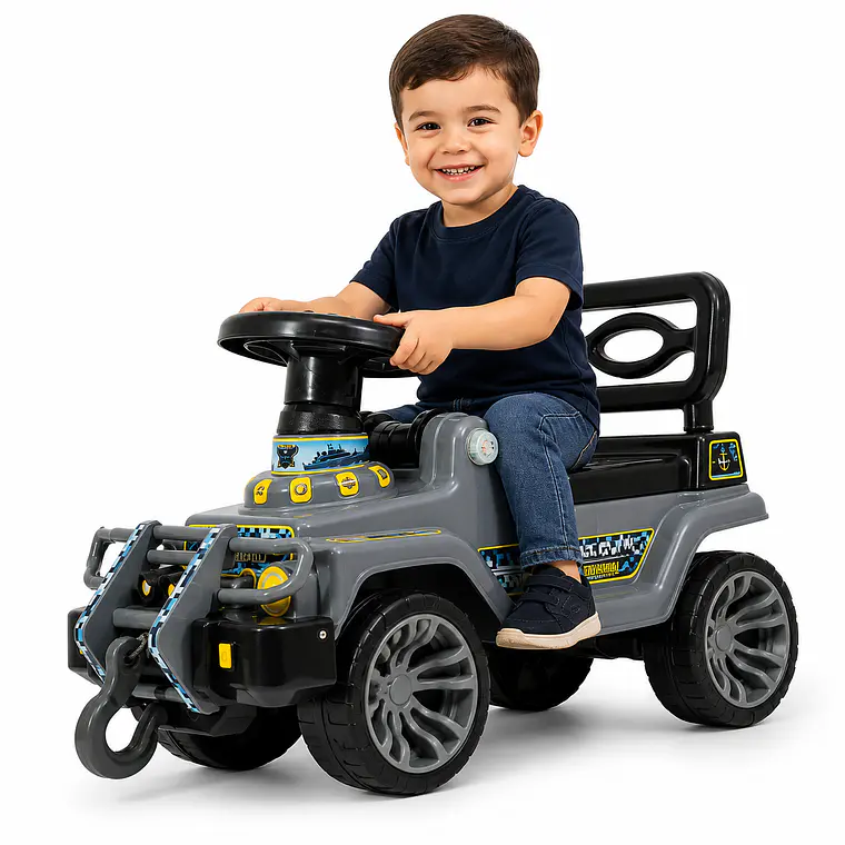 Carro Jeep Montable Paseador Niños Niñas Con Sonido 1
