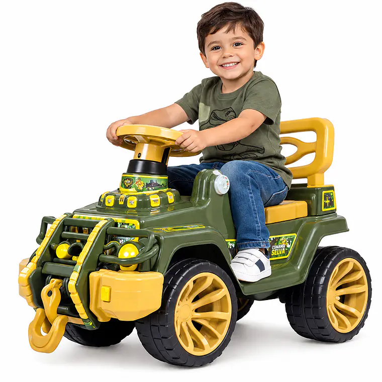 Carro Jeep Montable Paseador Niños Niñas Con Sonido 3