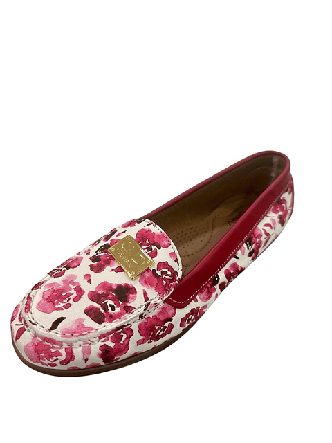 Mocassim Floral Rouge Dona V