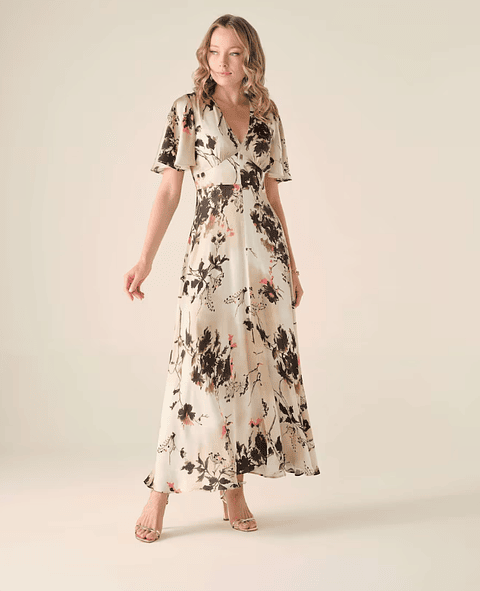 Vestido Floral Cristina Barros  