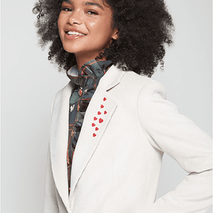 Blazer corações Vilagallo bombazina 