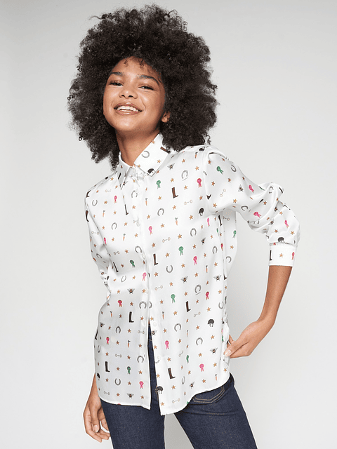 Camisa estampada hípica Vilagallo