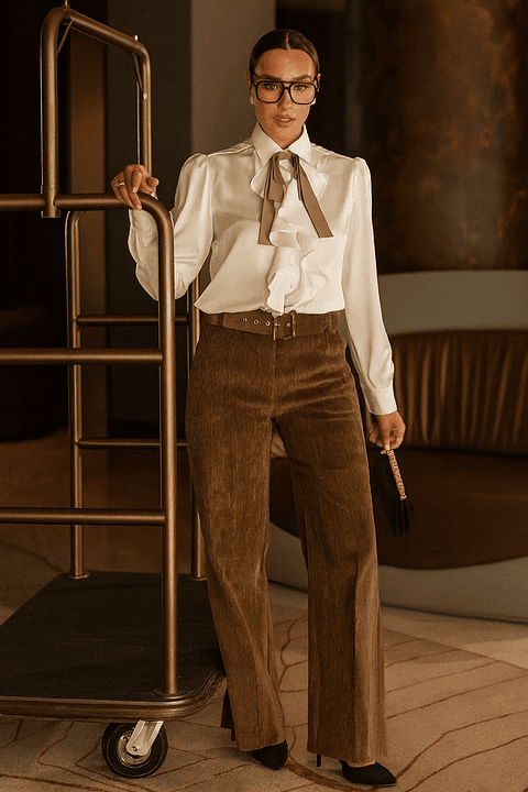  Miss You camisa folhos  