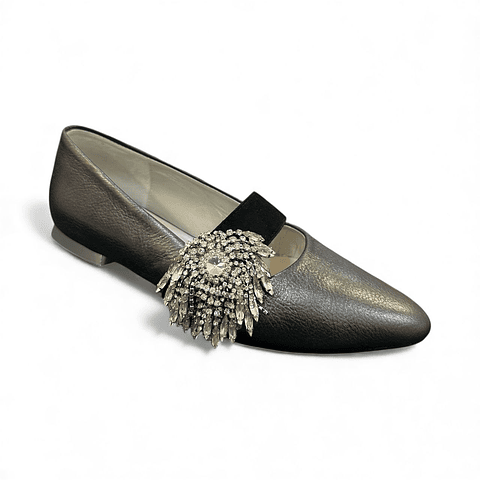 Sapatos Donna V prateados