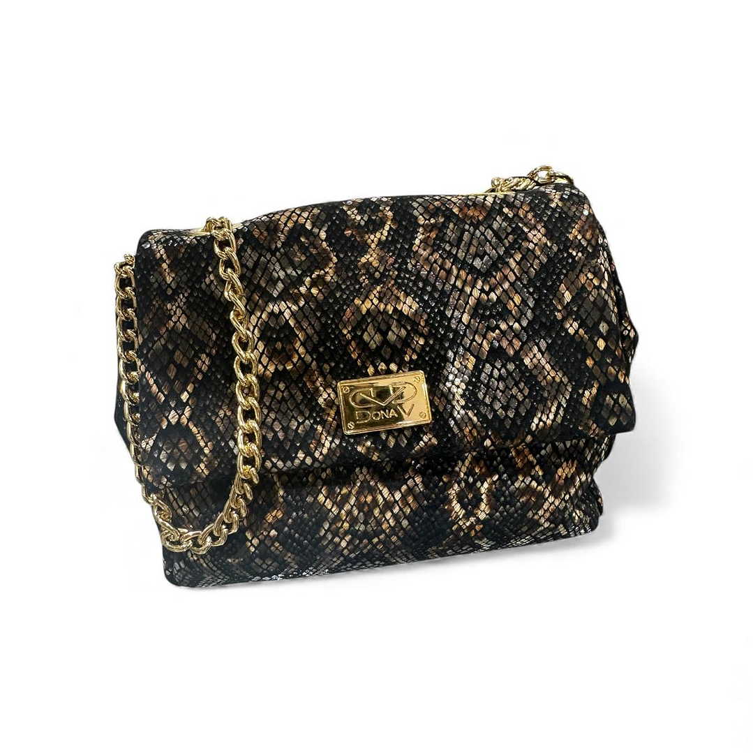 Bolso Dona V con estampado animal print 1