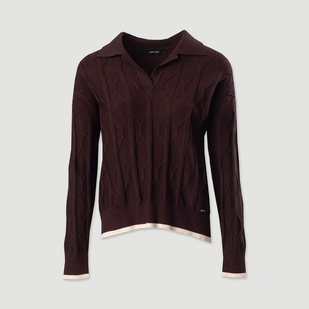  Conjunto de polo e calça em malha trabalhada da Ferrache 2