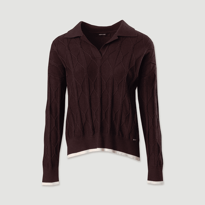  Conjunto de polo e calça em malha trabalhada da Ferrache 2