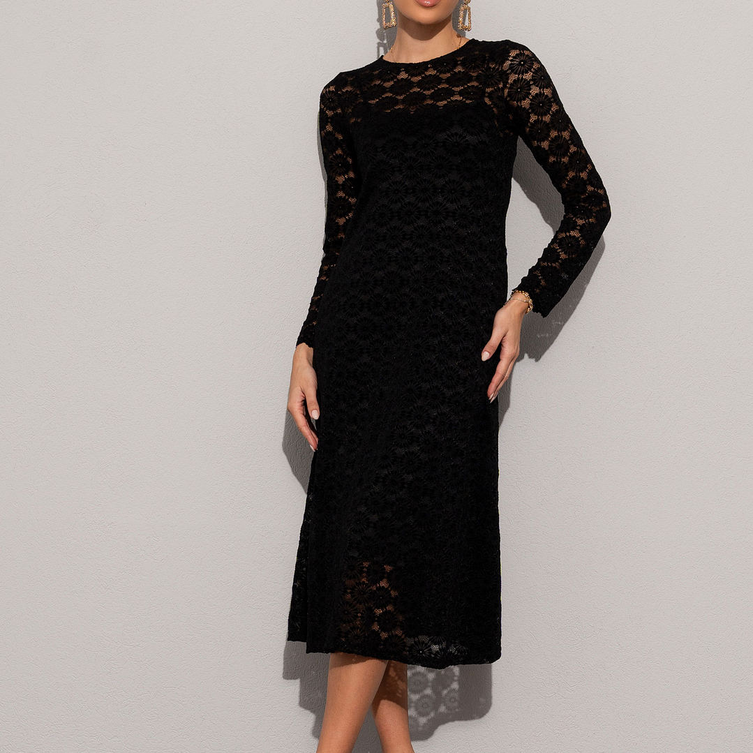 Vestido midi em renda Ferrache 2