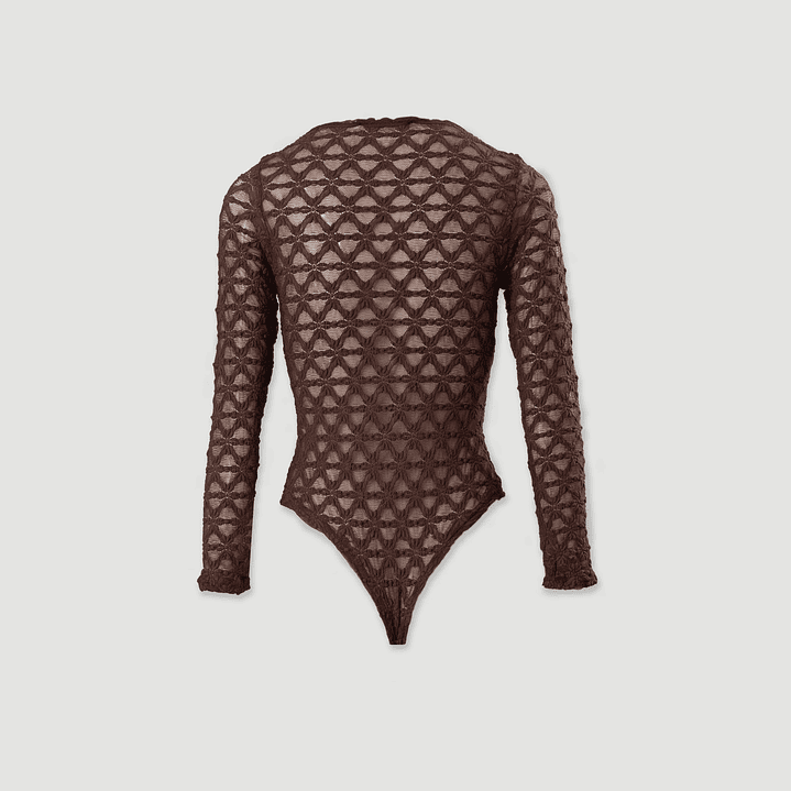 Body em renda com decote em V Ferrache 4