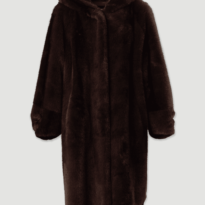 Casaco de pêlo comprido com capuz Ferrache 5