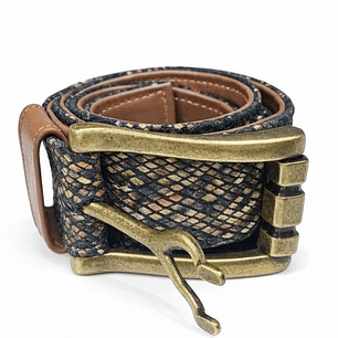 Cinto com fivela de bronze envelhecido Dona V