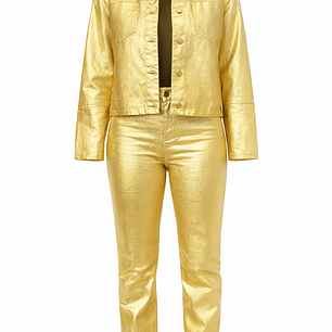 Conjunto dourado glitter Miss You