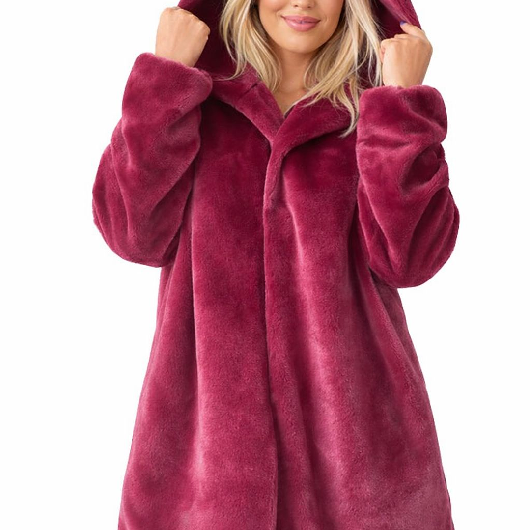 Casaco bordeaux capuz  1