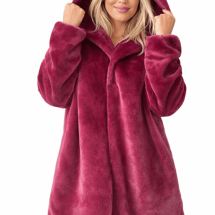 Casaco bordeaux capuz  1