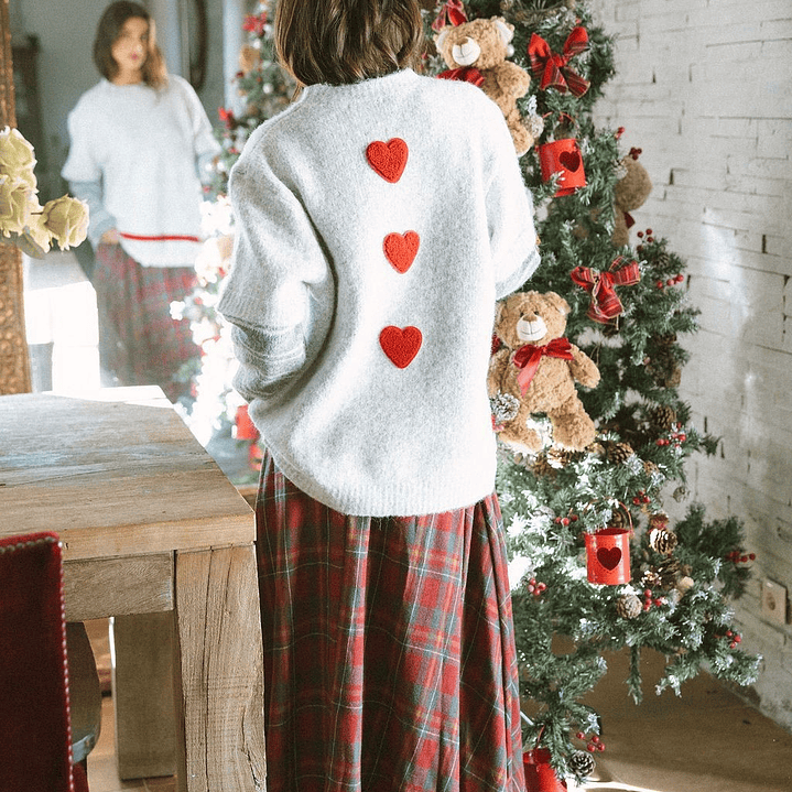 Blusa malha corações Maîttè  3