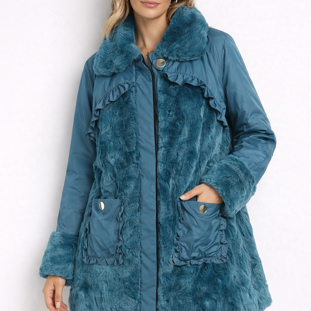 Abrigo azul petróleo 1