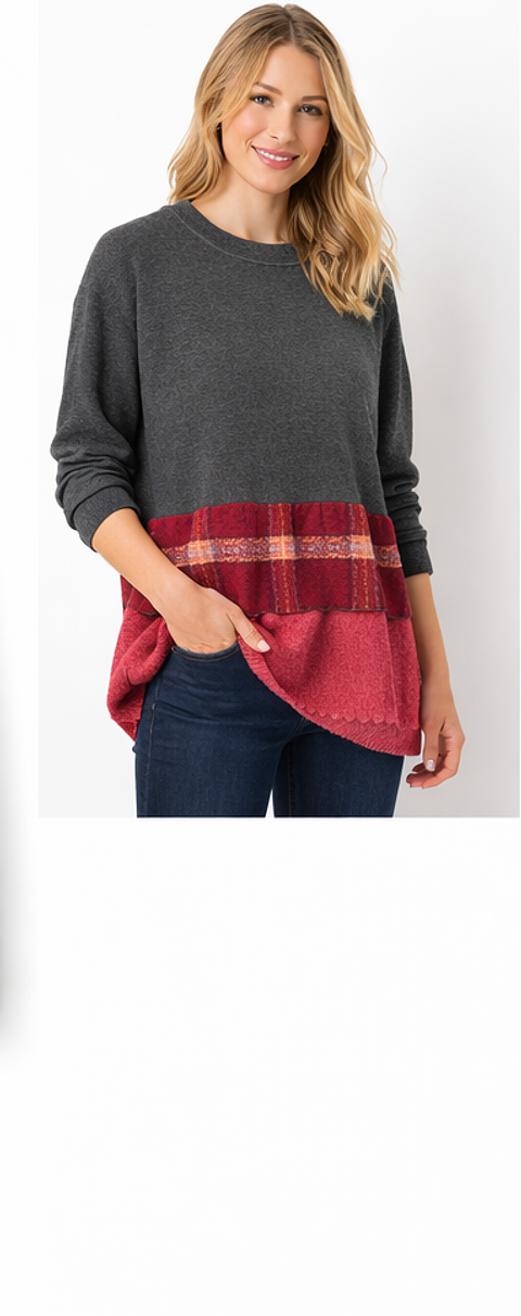 Blusa cinzenta malha Maittè 