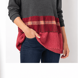 Blusa cinzenta malha Maittè 