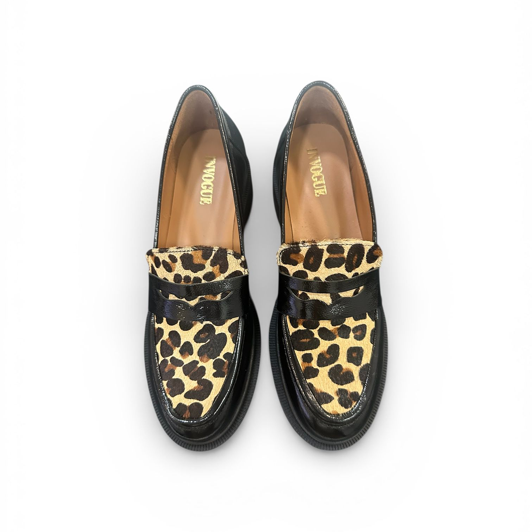 Mocassins em pele  animal print invogue 2