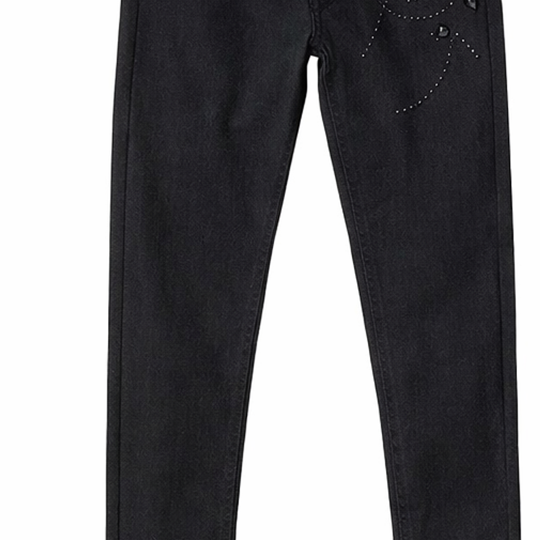 Jeans pretas com pedraria 2