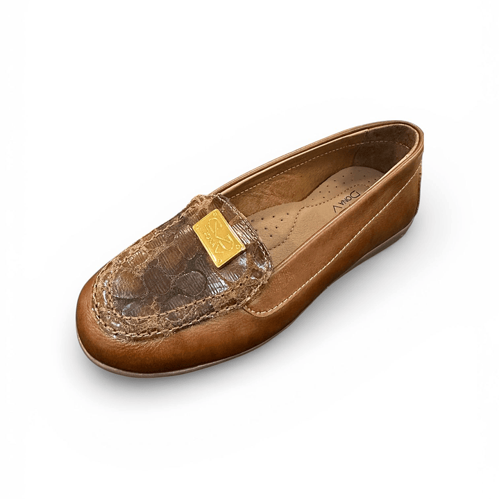 Mocassin camel pele Dona V 1