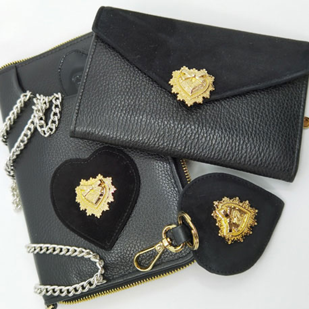 Pochette carteira pele Dona V 1