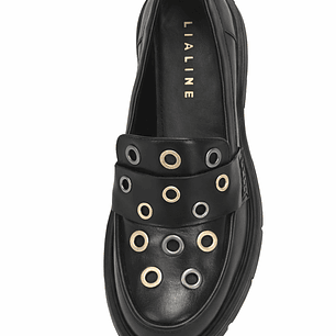 Sapato tachas douradas Lialine