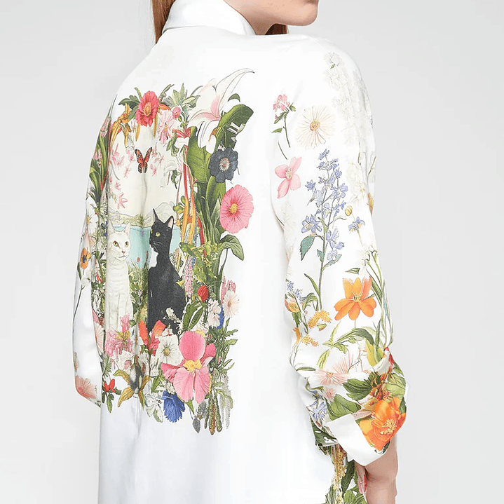 Camisa branca gatos Vilagallo 3