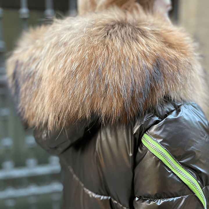 Casaco puffer impermeável pêlo Locoluxo 2