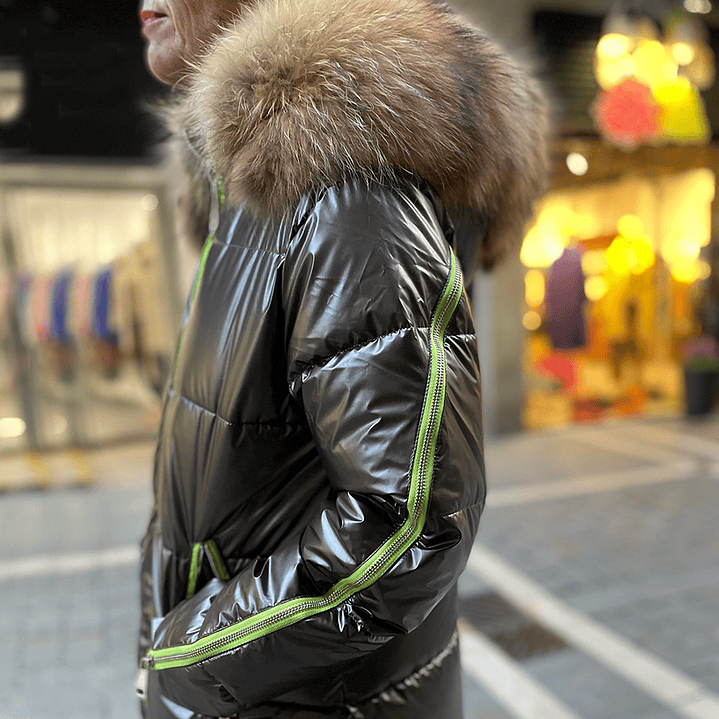 Casaco puffer impermeável pêlo Locoluxo 3