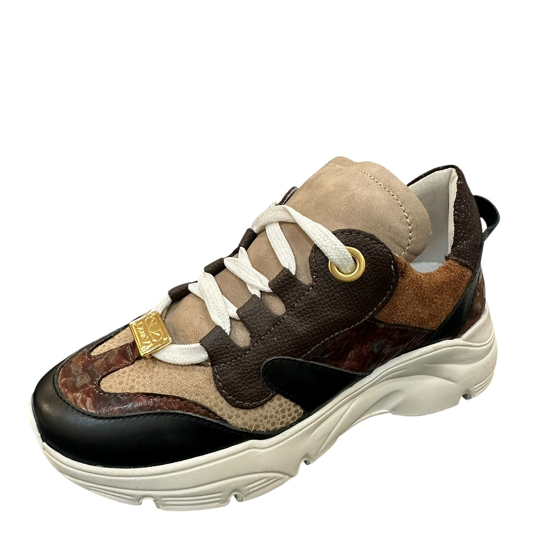 Ténis camel Dona V sola alta multicolor 2