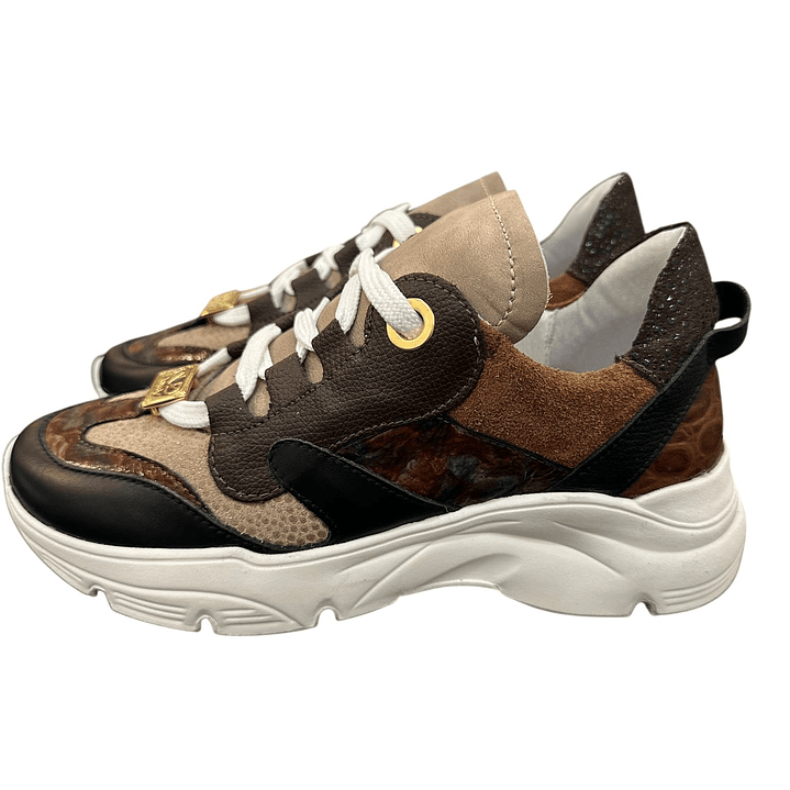 Ténis camel Dona V sola alta multicolor 1