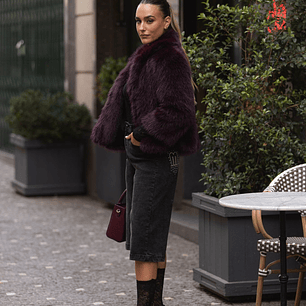 Casaco pêlo bordeaux Miss You