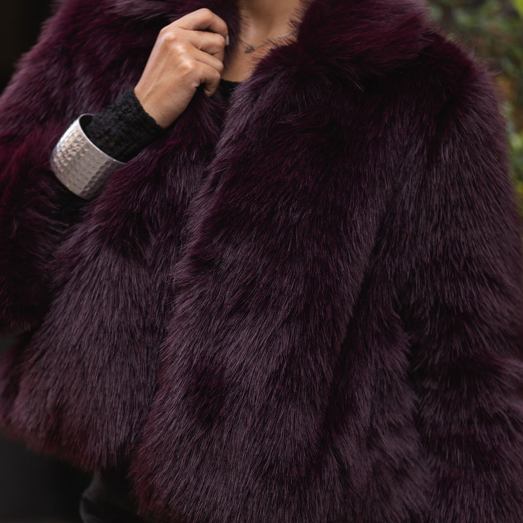 Casaco pêlo bordeaux Miss You 2