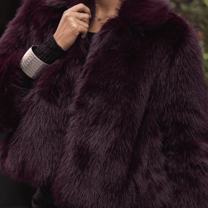 Casaco pêlo bordeaux Miss You 2