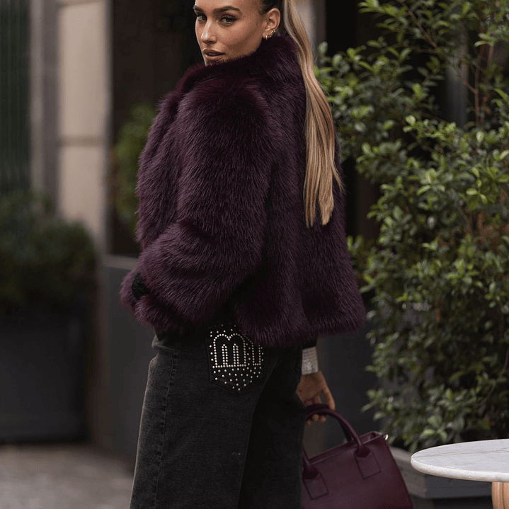 Casaco pêlo bordeaux Miss You 3