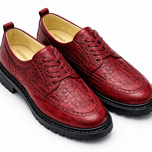 Sapatos crocodilo bordeaux Invogue 