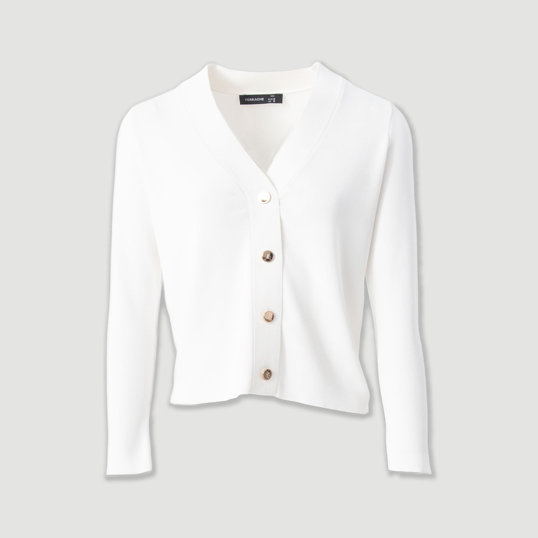 Casaco curto malha botões personalizados Ferrache 5