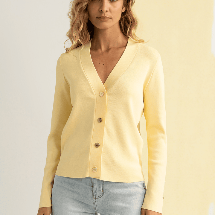 Casaco curto malha botões personalizados Ferrache 14