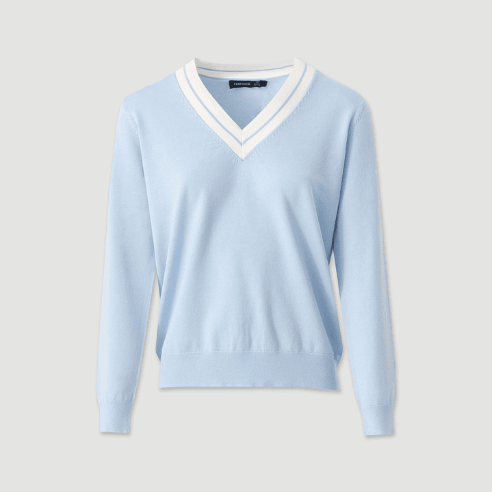 Camisola malha decote V Ferrache   8