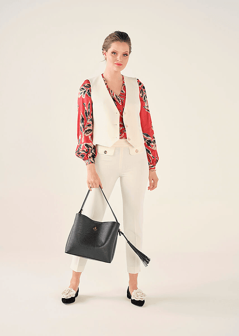 Calças clássicas com palas Cristina Barros