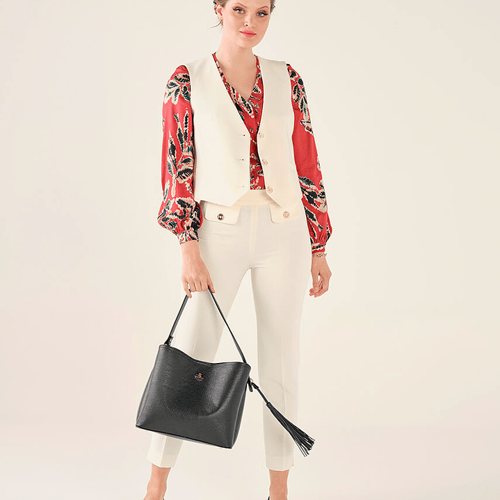 Calças clássicas com palas Cristina Barros 1